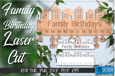 Family Birthday Laser Cut SVG | Family SVG Design | CNC Files