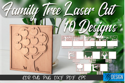 Family Tree Laser Cut SVG | Family SVG Design | CNC Files