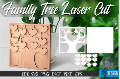 Family Tree Laser Cut SVG | Family SVG Design | CNC Files