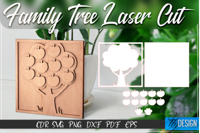 Family Tree Laser Cut SVG | Family SVG Design | CNC Files