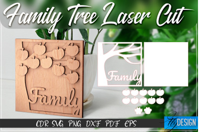 Family Tree Laser Cut SVG | Family SVG Design | CNC Files