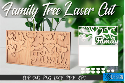 Family Tree Laser Cut SVG | Family SVG Design | CNC Files