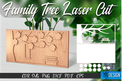 Family Tree Laser Cut SVG | Family SVG Design | CNC Files