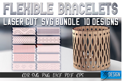 Flexible Bracelets Laser Cut SVG | Jewelry SVG Design | CNC Files