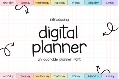 Digital Planner Font (Planner Fonts, Goodnotes Fonts, Planning Fonts)