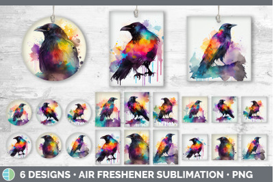 Rainbow Crow Air Freshener | Sublimation Designs Bundle