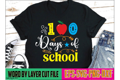 100 days of school  svg t shirt design