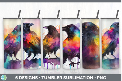 Rainbow Crow Tumbler Sublimation Bundle