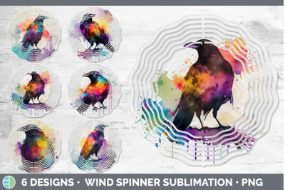 Rainbow Crow Wind Spinner | Sublimation Designs Bundle