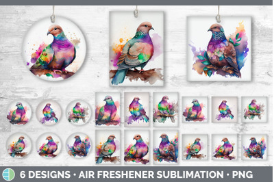 Rainbow Dove Air Freshener | Sublimation Designs Bundle