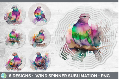 Rainbow Dove Wind Spinner | Sublimation Designs Bundle