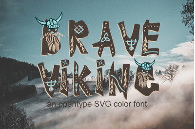 BRAVE VIKING COLOR opentype SVG color font