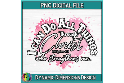 Do All Things through Christ PNG&2C; Religious&2C; Christian Digital Design