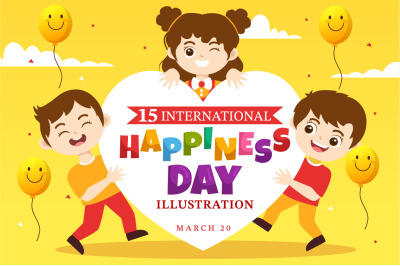 15 World Happiness Day Illustration