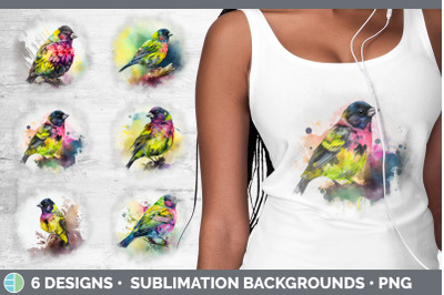 Rainbow Siskin Background | Grunge Sublimation Backgrounds