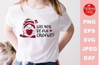 Will you be my gnomie svg, valentines cut file