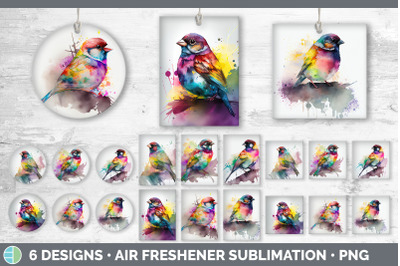 Rainbow Sparrow Air Freshener | Sublimation Designs Bundle