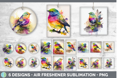 Rainbow Warbler Air Freshener | Sublimation Designs Bundle