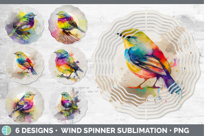 Rainbow Warbler Wind Spinner | Sublimation Designs Bundle