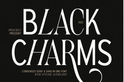 Black Charms - 2 in 1 Condensed Font