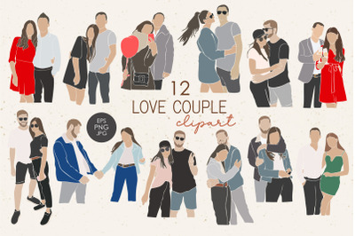 Love couple clipart, 12 Abstract couple silhouette, Couple elements
