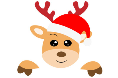 Reindeer Santa Claus, Baby Shirt cut file ,Reindeer svg, Christmas SVG