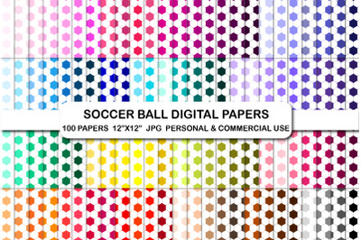 Soccer Digital Papers Sports Soccer Ball Pattern Background