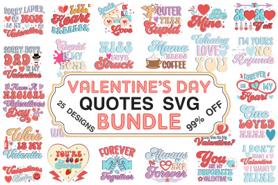 Valentines Day Quotes SVG Bundle