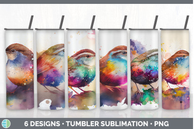 Rainbow Wren Tumbler Sublimation Bundle