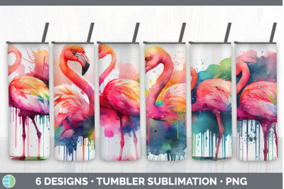 Rainbow Flamingo Tumbler Sublimation Bundle