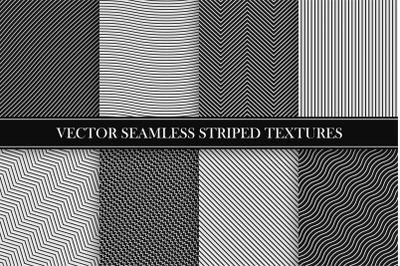 Black and white striped patterns set