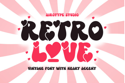 Retro Love - All Caps Vintage Font with Heart Accent