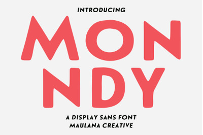 Monndy Stamp Display Font