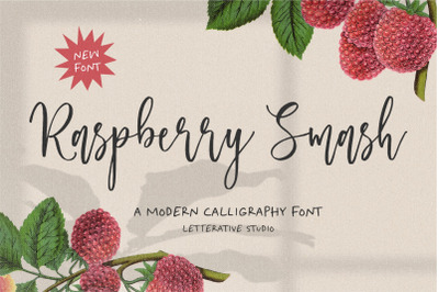 Raspberry Smash Modern Calligraphy Font