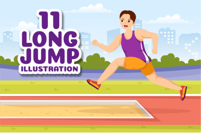 11 Long Jump Sport Illustration