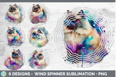 Rainbow Himalayan Cat Wind Spinner | Sublimation Designs Bundle