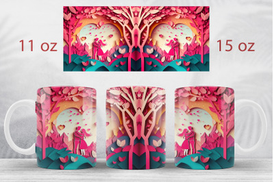 Valentines day mug wrap Love mug sublimation Anniversary png