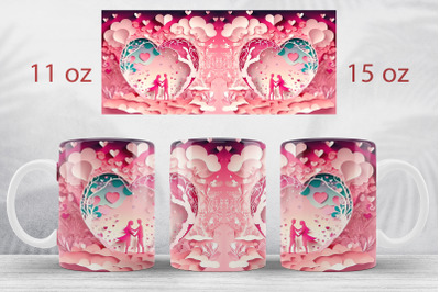 Valentines day mug wrap Love mug sublimation Anniversary png