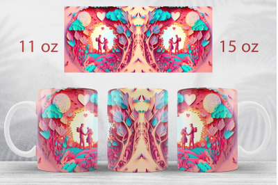 Valentines day mug wrap Love mug sublimation Anniversary png