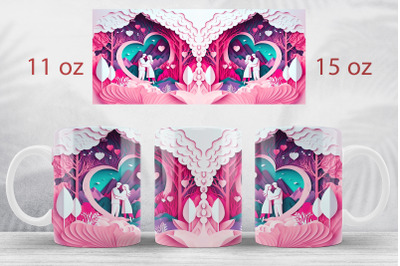 Valentines day mug wrap Love mug sublimation Anniversary png