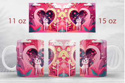 Valentines day mug wrap Love mug sublimation Anniversary png