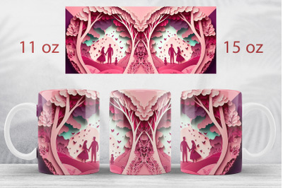 Valentines day mug wrap Love mug sublimation Anniversary png