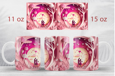 Valentines day mug wrap Love mug sublimation Anniversary png