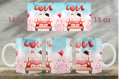 Valentines day mug wrap Love mug sublimation Anniversary png