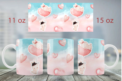 Valentines day mug wrap Love mug sublimation Anniversary png