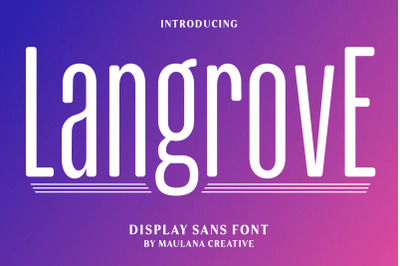 Langrove Sans Condensed Display Font