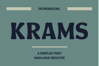 Krams Decorative Display Font