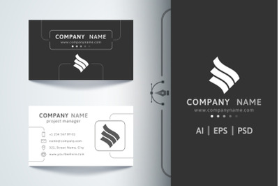 Dark Template Business Card | Brand Company