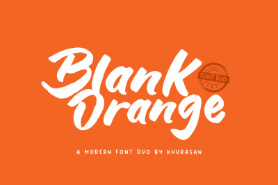 Blank Orange Font Duo