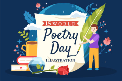 15 World Poetry Day Illustration